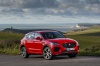 2019 Jaguar E-Pace P300 R-Dynamic AWD in Firenze Red Metallic from a front right three-quarter view